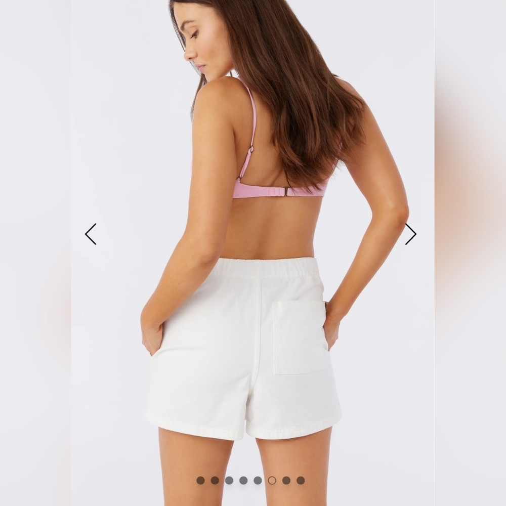 O'NEILL Sonnet - High Waisted Denim Shorts Cream/White Size Med - Picture 3 of 11